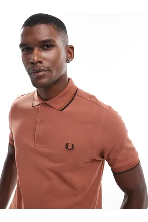 Fred Perry Twin tipped polo shirt in rust