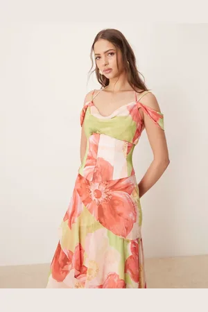 EVER NEW Detachable corset maxi dress in oversized floral