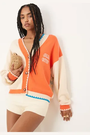 Never Fully Dressed Embroidered cardigan in cream