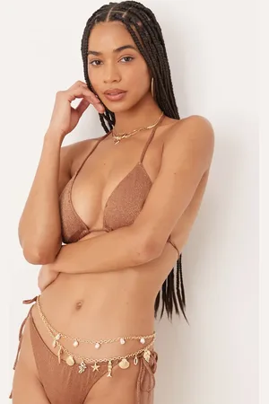 Stradivarius Textured bikini top in