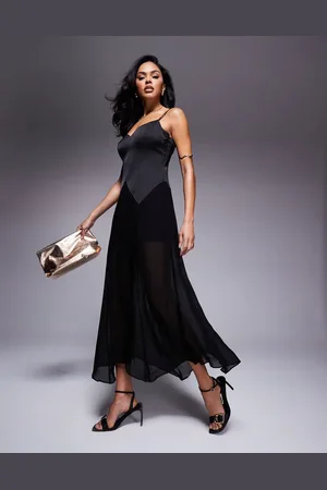 EVER NEW Organza sheer maxi dress in