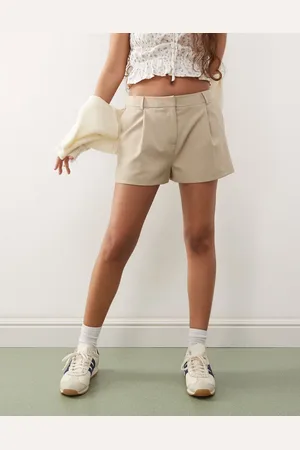 Miss Selfridge Micro shorts in light brown