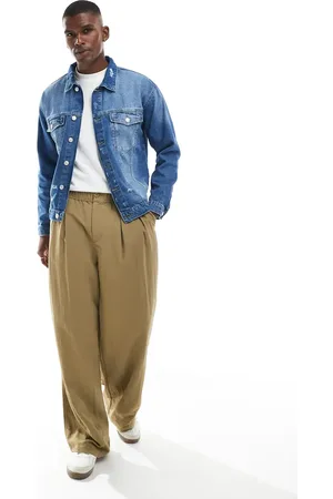Only & Sons Denim jacket in distressed mid wash