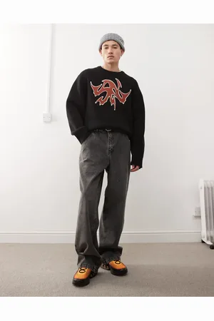 The Ragged Priest Baggy skate fit jean in charcoal