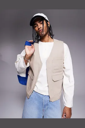 ASOS Utility vest in stone