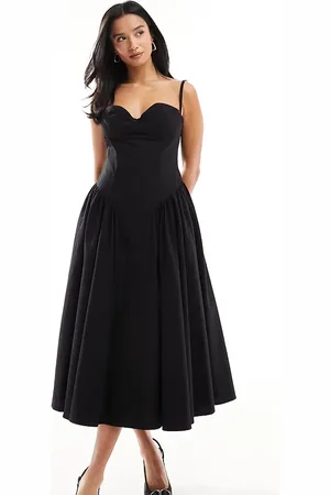 Extro & Vert Petite Strappy maxi corset dress in