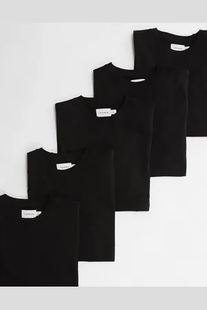 Topman 5 pack regular fit T-shirts in