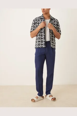 MANGO Tailored linen pants in
