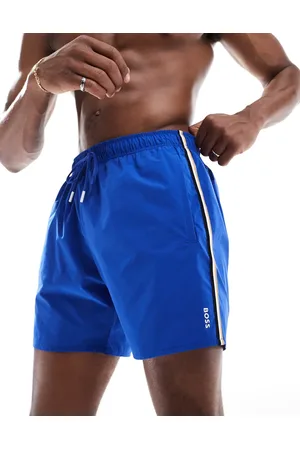 HUGO BOSS Boss Iconic logo swim shorts in with side stripe