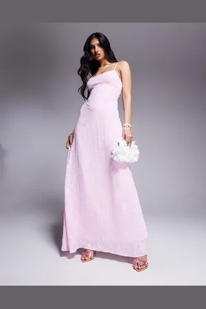 Princess Polly Devore cami lace up back detail maxi dress in floral