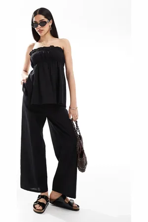 Esmée Esmee Exclusive relaxed leg linen look pants in
