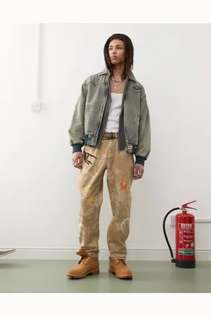 A Bathing Ape Aape By A Bathing Ape camo jeans in beige