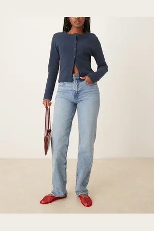 Gina Tricot Mid rise straight leg jeans in light wash