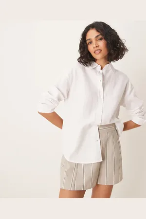 Gina Tricot Long sleeve linen shirt in