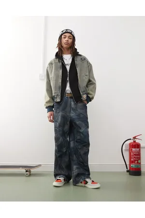 A Bathing Ape Aape by A Bathing Ape loose fit jacquard jeans in wash
