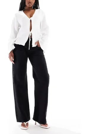 Pull&Bear Low rise straight leg jeans in
