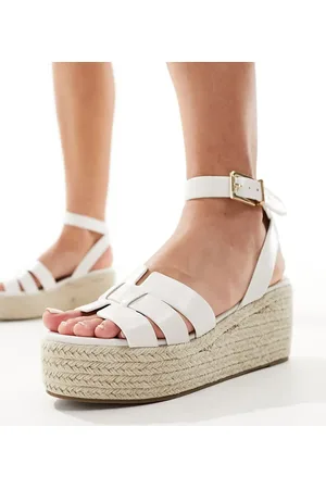 Raid Harlene platform espadrille sandals in black