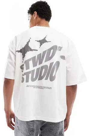 Pull&Bear STWD back graphic t-shirt in