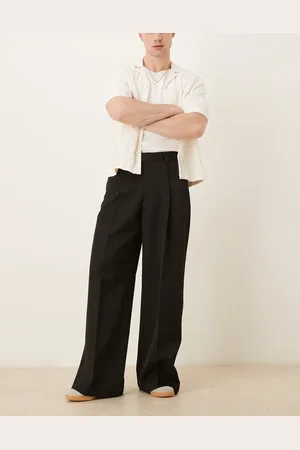 ASOS Loose fit dress pants with front pleats in