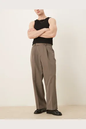 ASOS Balloon fit dress pants with front pleats in mink