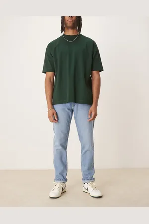 MANGO Tapered fit jeans in light