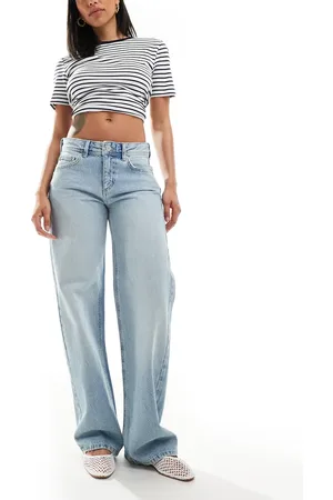 Pull&Bear Low rise straight leg jeans in light