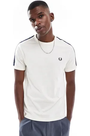 Fred Perry Tape ringer t-shirt in beige