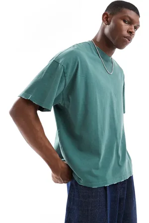 Pull&Bear Boxy cropped destroyed t-shirt in