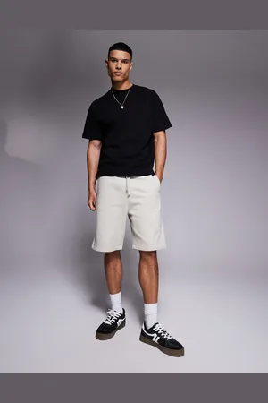 ASOS Premium heavyweight oversized shorts 400gsm in light beige