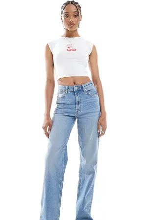 ASOS ASOS DESIGN Tall comfort stretch straight leg jeans in light mid
