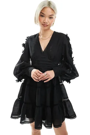 French Connection Aubrey 3D lace detail mini dress in