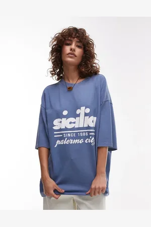 Topshop Graphic Sicilia oversized tee in