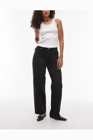 Topshop Hourglass Cinch relaxed jeans in washed