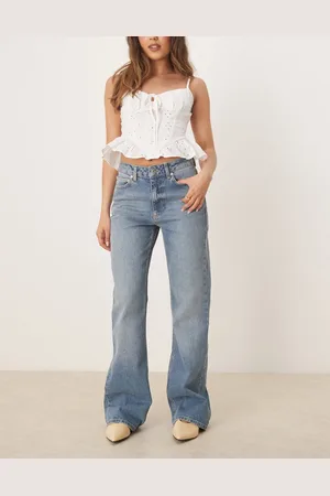 ASOS Denim bootcut flare jeans in midwash