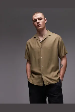Topman Short sleeve shirt in khaki