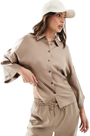 Object Soft wide sleeve shirt in stone - part of a set