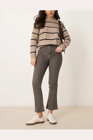 ASOS Cropped kick flare jeans in overdye