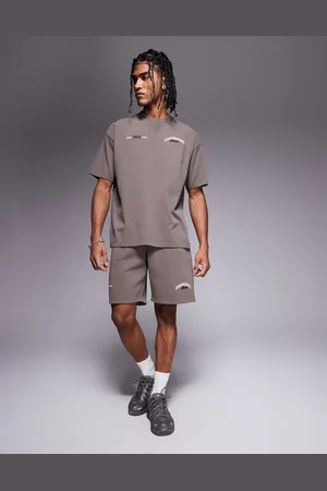 Good For Nothing Logo shorts in taupe - part of a set
