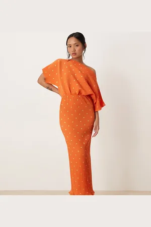 Never Fully Dressed Petite Tilly metallic plisse maxi dress in