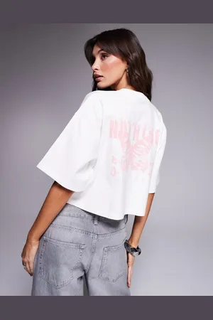 Good For Nothing Butterfly logo back print T-shirt in off