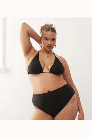 COLLUSION Curve mix and match high waisted bikini bottoms in