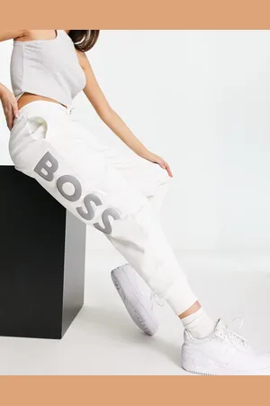 HUGO BOSS Etix sweatpants in off with large leg logo