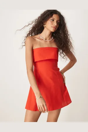 ASOS Fold over bandeau mini dress in