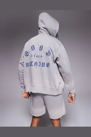 Good For Nothing Zip up hoodie with back print in - part of a set