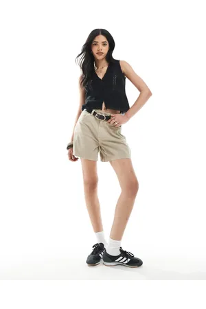 ASOS Denim longline A line shorts in light manuka