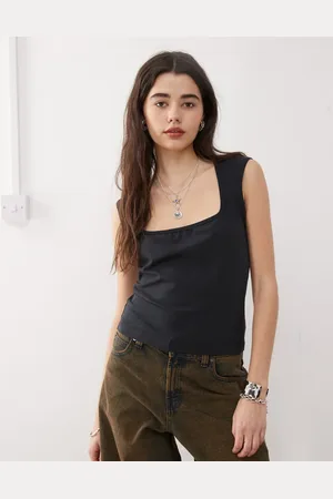 COLLUSION Square neck top in