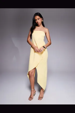 ASOS Minimal midi dress with wrap round body detailing in