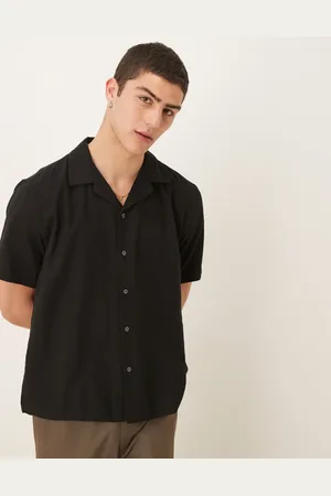 Abercrombie & Fitch Short sleeve linen mix shirt in