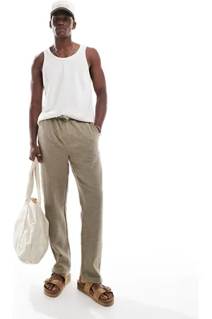 Only & Sons Textured pants in washed