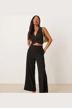 JDY Side buttons detail tailored pants in